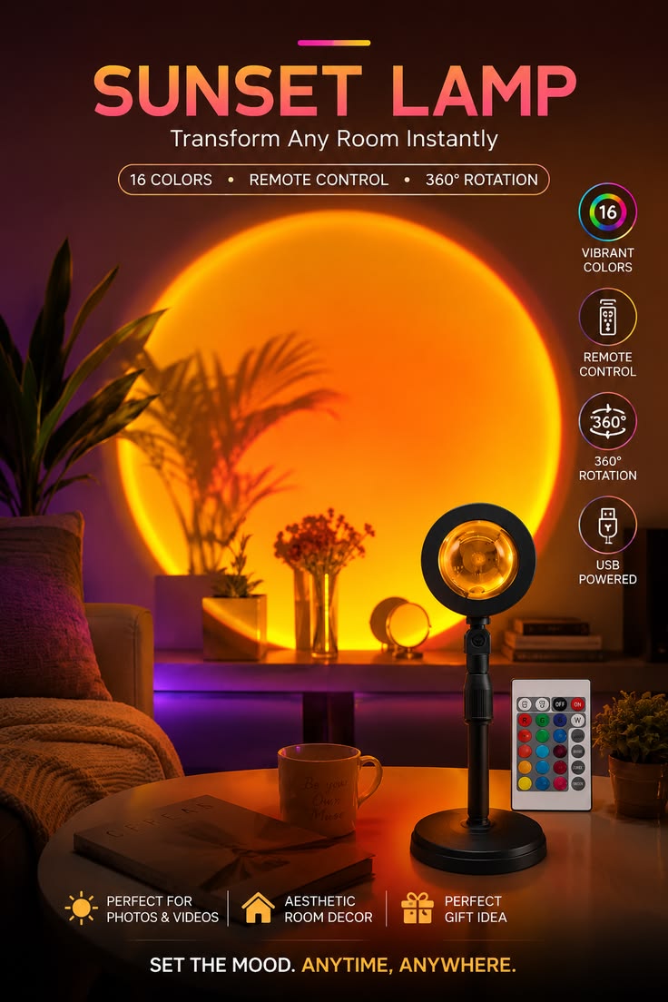 Sunset projection lamp