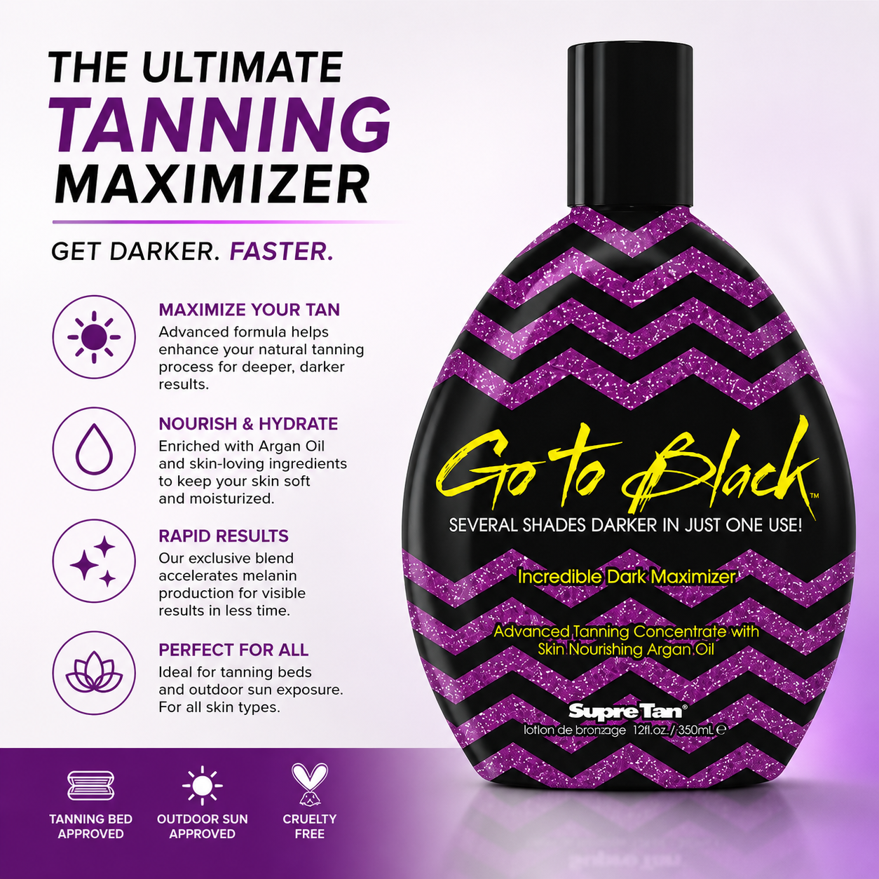 Supre Tan Go To Black – Advanced Dark Tanning